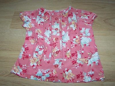 Infant Size 18 Months Genuine Kids Oshkosh Pink Floral Summer Top Shirt Blouse  - Image 1 of 3