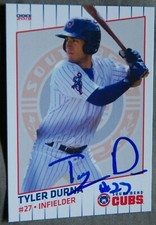 Chicago Cubs Tyler Durna Signed 2019 Choice South Bend Cubs Card Auto