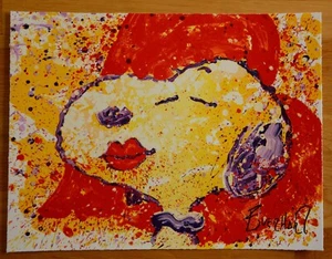 Tom Everhart "A KISS IS JUST A KISS" "SNOOPY" "PEANUTS" Lithograph S/N+ COA - Picture 1 of 9