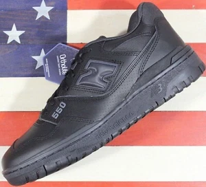 New Balance 550 Low Casual/Basketball Shoe Black/Black Retro MSRP $100 [MS327CA] - Picture 1 of 17