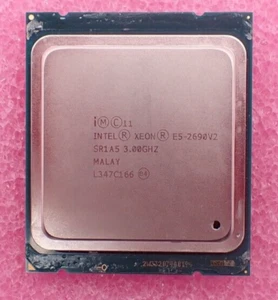 Processeur CPU Intel Xeon Ten-Core E5-2690v2 3,00 GHz 25 Mo cache LGA2011 SR1A5 - Photo 1/2