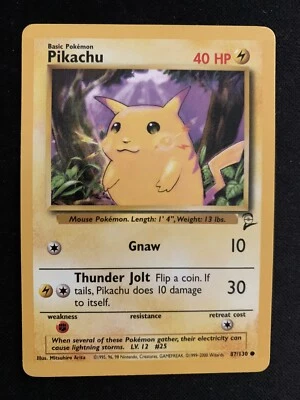 NEW Pikachu Gnaw Pokemon Card 87/130 40 HP  Type 2 Base  - Image 1 of 4