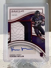 2023 Panini Immaculate Collegiate Kendre Miller Premium Blue Jersey Auto 🔥 /65