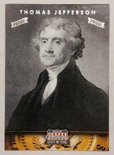 2012 Panini Americana Heroes & Legends Thomas Jefferson Silver Proof #ed42/50 #3