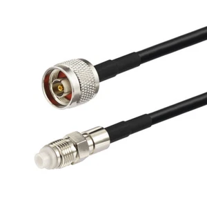 WLAN Coax KSR195 Cable 3ft, N Male lug to FME Female Adapter pigtail KSR195 1M - Picture 1 of 3