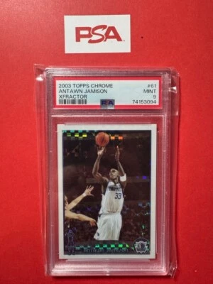2003 Topps Chrome Xfractor PSA 9 Antawn Jamison #61 135/220  - Image 1 of 2