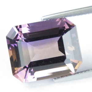 14.79Cts Natural Nice Bi-Color Bolivian Ametrine Emerald Shape Collection Gem - Picture 1 of 7
