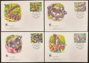 Aitutaki #539-592 FDC World Wildlife Fund Set on 4 Official Covers *d - Picture 1 of 1
