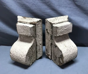 Ein Paar kleine antike Holz Corbel Buchstützen Vintage Veranda Regal Klammern alt 572-25B - Bild 1 von 11