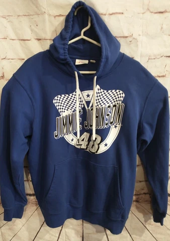Jimmie Johnson #48 Mens XL Nascar Lowes  Royal Blue Pullover Hoodie Sweatshirt Cover
