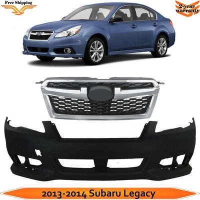 Front Bumper Cover Primed Plastic & Grille Assembly For 2013-2014 Subaru Legacy Foto 1 de 4