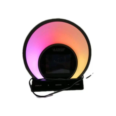 La Crosse Technology Soluna Alarm Clock w USB Charging Port, Temp & Mood Light - Image 1 of 4