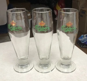 3 Carlsberg Vintage beer glasses 14 Oz New - Picture 1 of 8