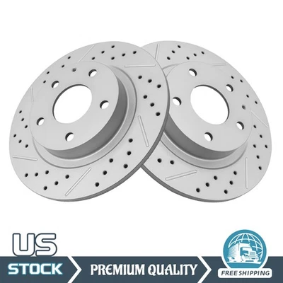 Rotores de freno de disco traseros perforados para Mazda 6 2014 2015 2016 2017 2018 2019 - 2021 Foto 1 de 4