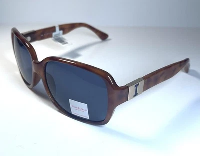 NUEVO ISAAC MIZRAHI Marrón Miel Claro Azul Logo I Gafas de Sol Tonos IM6 25 + Estuche Foto 1 de 4