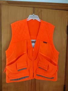 GAMEHIDE Size L Orange  Vest/300 Multi Pockets Zip Shell Loops - Picture 1 of 7