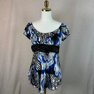 Heart Soul Women Y2K Babydoll Top Size XL Tie Back Satin Fairy Grunge Whimsigoth - Image 1 of 4