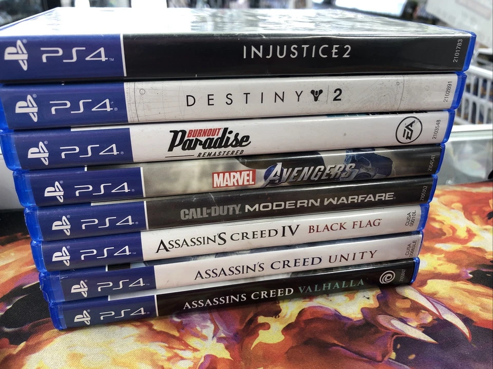 Lote J4 Sony PlayStation 4 - (8) - Injustice, Assassins Creed, Marvel, CoD Foto 1 de 1