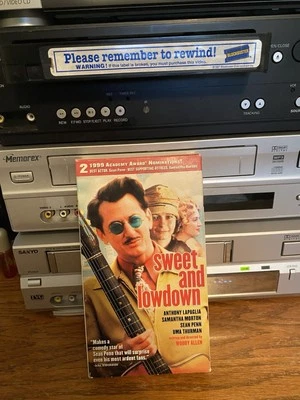 Sweet and Lowdown (VHS, 2000). Sean Penn. Blockbuster Rental. Free Shipping! - Image 1 of 2