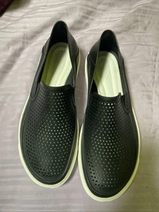 Crocs Citilane Roka Slip on Black Loafer Shoes Mens 7 Women’s 9 Casual Comfort - Picture 1 of 13