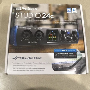 PreSonus Studio 24c USB-C Audio Interface 2x2 24-bit/192kHz MIDI PC Mac USB 2.0 - Picture 1 of 3