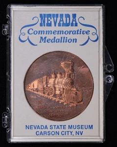 1980 NV State Museum 30th Anniv. Virginia & Truckee Railroads Copper Medallion - Picture 1 of 2