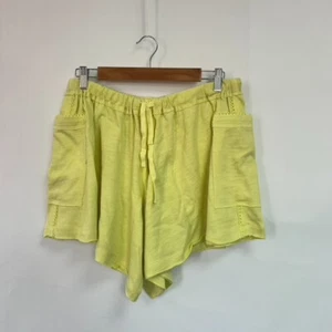 Pantalones cortos para dormir Free People de algodón orgánico. Lima/amarillo. Pequeño. - Imagen 1 de 4