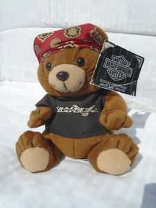 Harley Davidson Bean Bag Plush Bear - Picture 1 of 3
