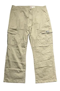 Wrangler Cargo Trousers Mens W34 L32 Beige Regular Relaxed Fit Workwear Pants - Picture 1 of 13