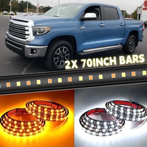 2Pcs 70" Running Board LED Light Side Step Strip Signal For Toyota Tundra Tacoma - Picture 1 of 17
