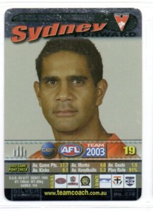 2003 AFL TEAMCOACH SILVER PARALLEL CARD - S-128 Michael O'LOUGHLIN (SYDNEY)