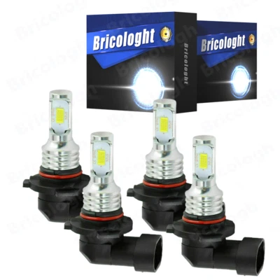 4 Piezas 6000K Combo 9005 + 9006 LED Faros Bombillas Luces Luz Alta/Baja Lámpara 3570 Foto 1 de 4