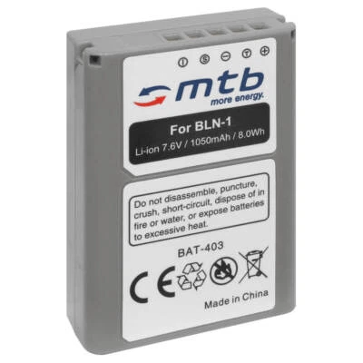 MTB MORE ENERGY Batterie BLN-1 BLN1 pour Olympus PEN E-P5 / Pen-F / BCN-1