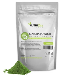 250g (8.8oz) Vanilla Matcha Green Tea Powder USDA Organic Japanese nonGMO - Picture 1 of 7