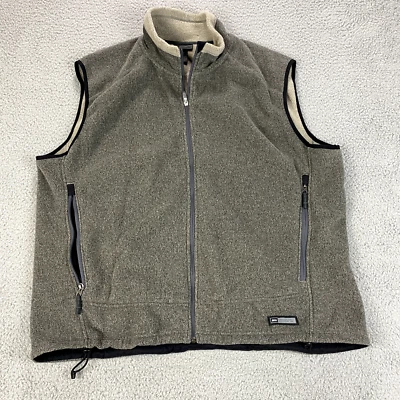 REI Vest Mens 2XL Heather Gray Full-Zip Polartec Outdoors Hiking Gorpcore - Image 1 of 4