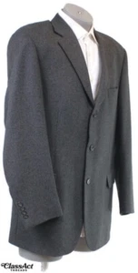 Pronto Uomo Blazer Mens Gray Wool Silk 3 Button Sport Coat Italy 44L - Picture 1 of 11
