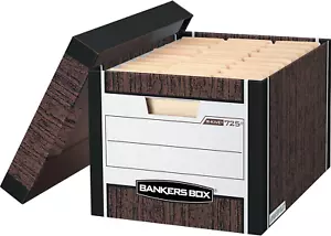 Bankers Box 12 Pack R-KIVE Heavy-Duty File Storage Boxes, Fastfold, Lift-Off Lid - Picture 1 of 12