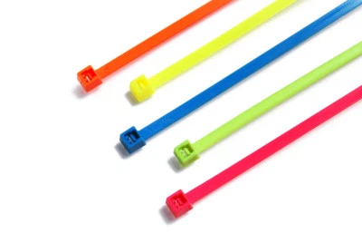 All Sizes Fluorescent Cable Ties Nylon Plastic Blue Green Orange Pink Yellow - Image 1 of 2