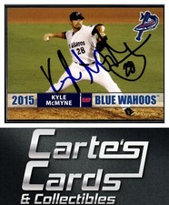 Kyle McMyne 2015  Grandstand Pensacola Blue Wahoos #16 TTM/IP Signed Autographed