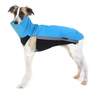 Softshell Jacket -  Jumper -  Greyhound Coat Whippet Border Collie Kelpie - Aqua - Picture 1 of 9