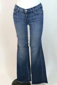 Lindos pantalones de mezclilla regulares acampanados azul lavado medio BEBE talla 25 para mujer - Imagen 1 de 10