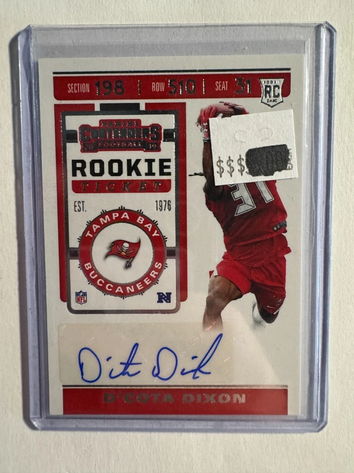 K223,504 - 2019 Panini Contenders #255 D'Cota Dixon Auto RC - Image 1 of 1