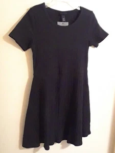 NWT Art Class Girls Dress Medium 7/8 Black Short Sleeve Knit NEW with Defect - Picture 1 of 6