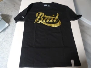 NEW Bait X LA GOLD Logo TEE T SHIRT Spell Out BLACK SZ S MENS SUPREME - Picture 1 of 4