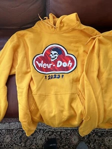 Grateful Dead & Company Lot Hoodie WEIRDOH Yellow Wolf Brothers Bob Weir Weirdo - Picture 1 of 12