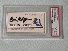 PSA/DNA Bill Rodgers Autograph Business Card!!