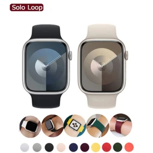 For Apple Watch iWatch Series 7 6 5 4 3 SE Solo Loop Silicone Strap 38-45mm Band - Picture 1 of 36