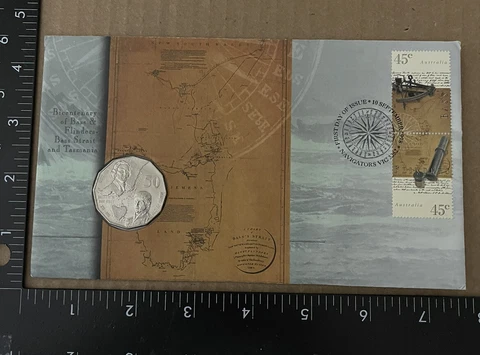 PNC Australia 1998 Bass & Flinders Bass Strait Tasmania Bicentenary RAM 50c Coin Cover