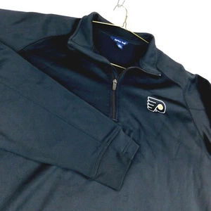 Suéter Philadelphia Flyers 1/4 con cremallera negro deportivo Tek NHL hockey talla XXL 2XL - Imagen 1 de 6