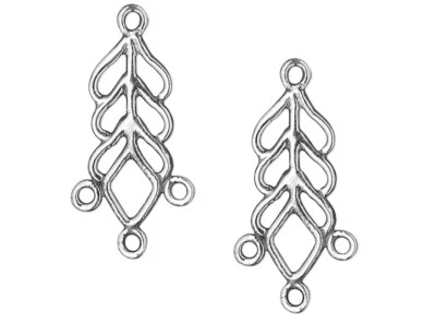 2 eslabones conector pendiente araña hoja filigrana plata esterlina 18x8 mm * Foto 1 de 2